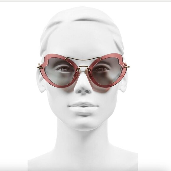 Miu Miu Butterfly Scenique Cat Eye Frame Sunglasses, Violet, Prada Case, New main image 13